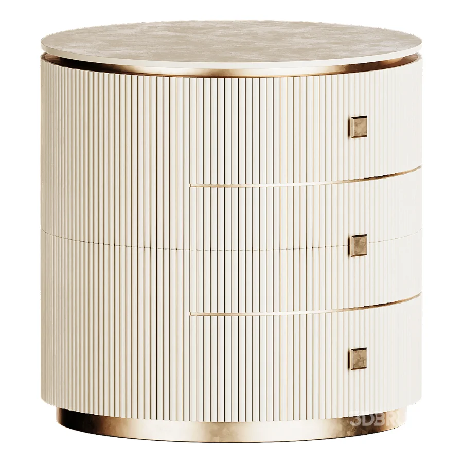 Bed Side Table Kennedy White Image 3