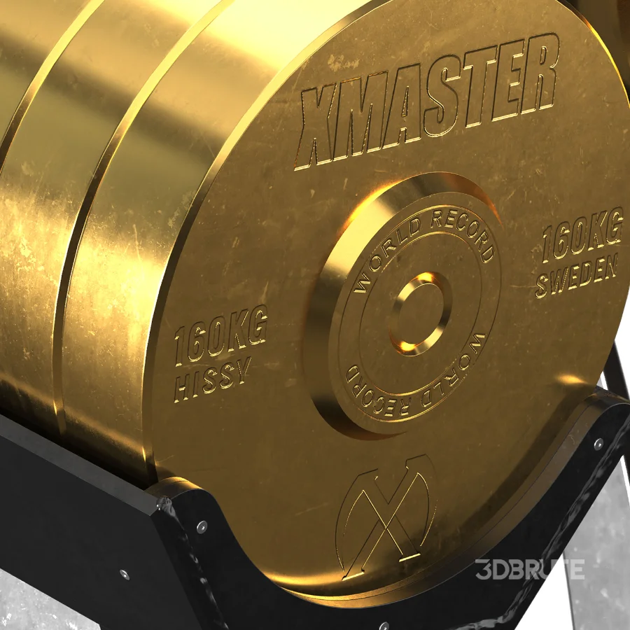 350lb_Customized_Gold_Dumbbells Image 3