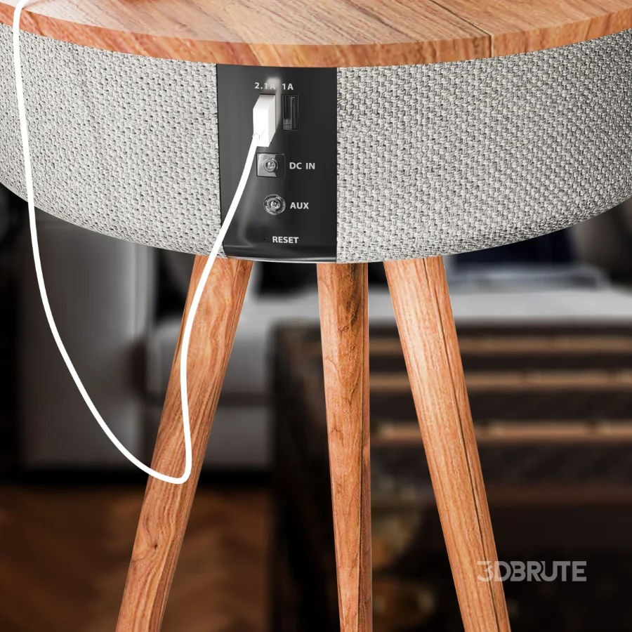 Wooden Smart Side Table Image 2
