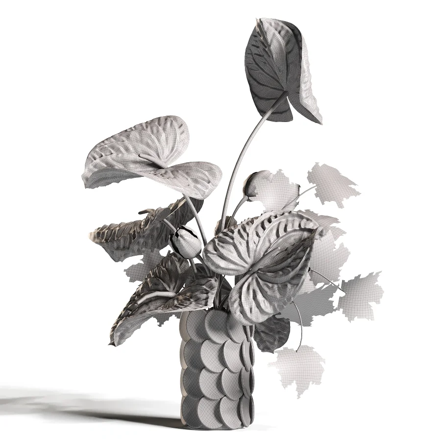 Burgundy Anthurium Arrangement 60 Image 4