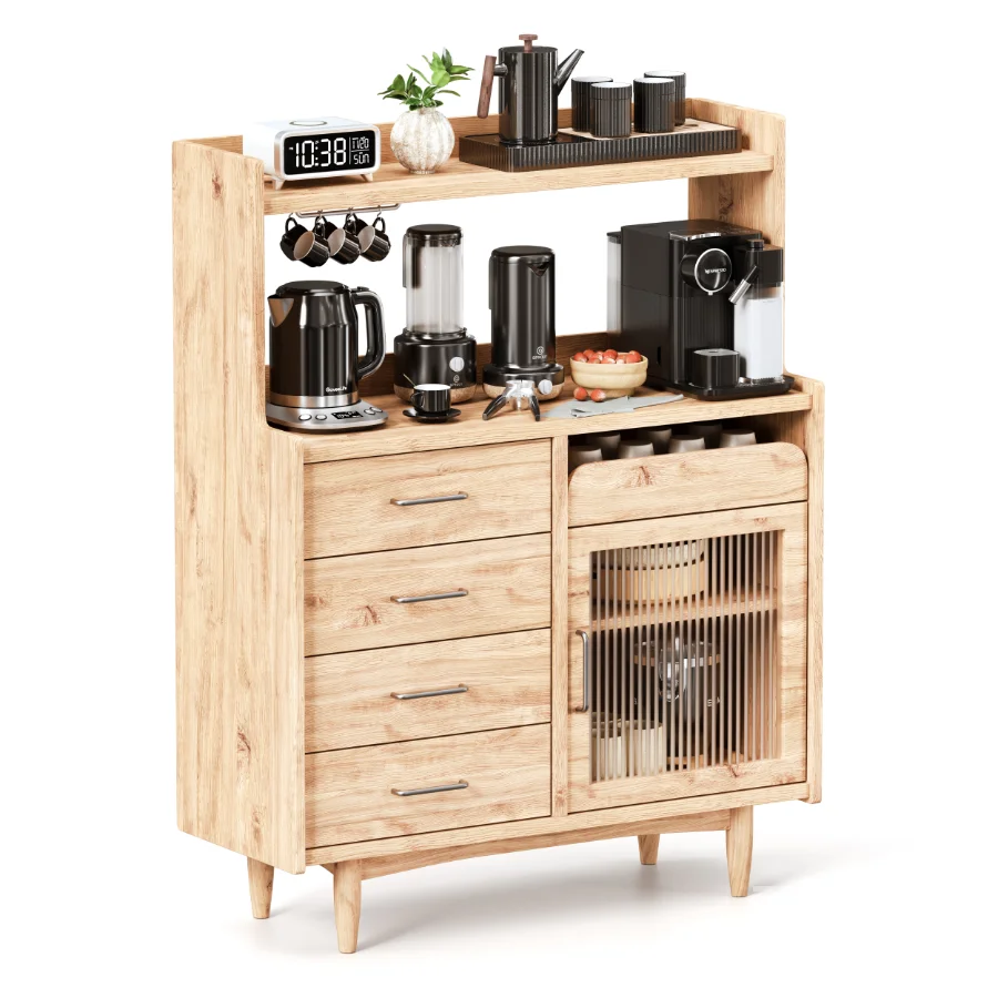 Kitchen Set & Wood Sideboard Image 3