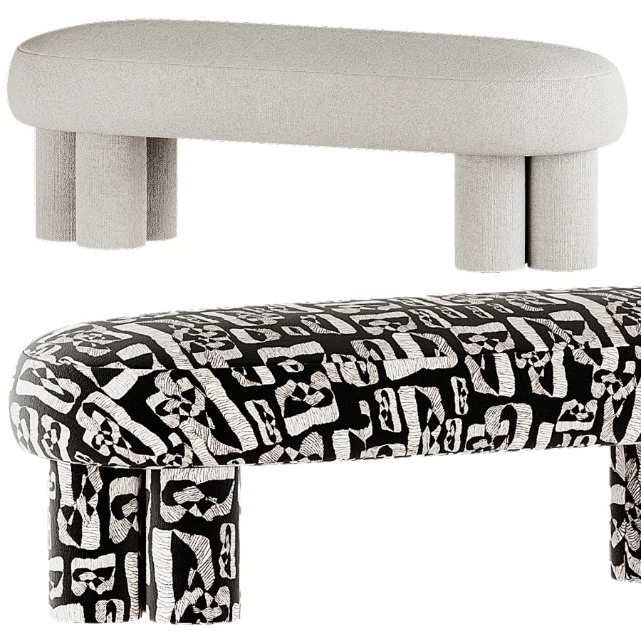 Estelle Stone Cream Ottoman Image 5