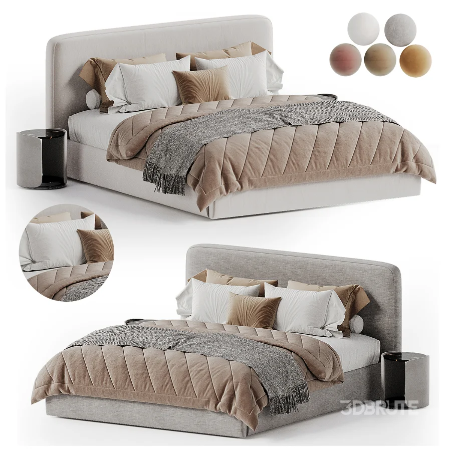 Abbyson Luxe Upholstered Bed Image 4