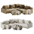 Corner sofa Kirmas 5 Velvet Eclipse divan - Thumbnail 4