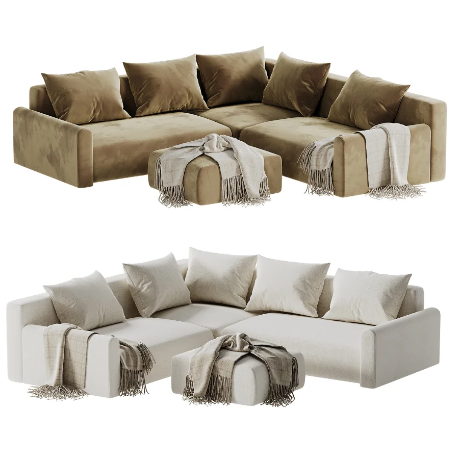 Corner sofa Kirmas 5 Velvet Eclipse divan Image 4