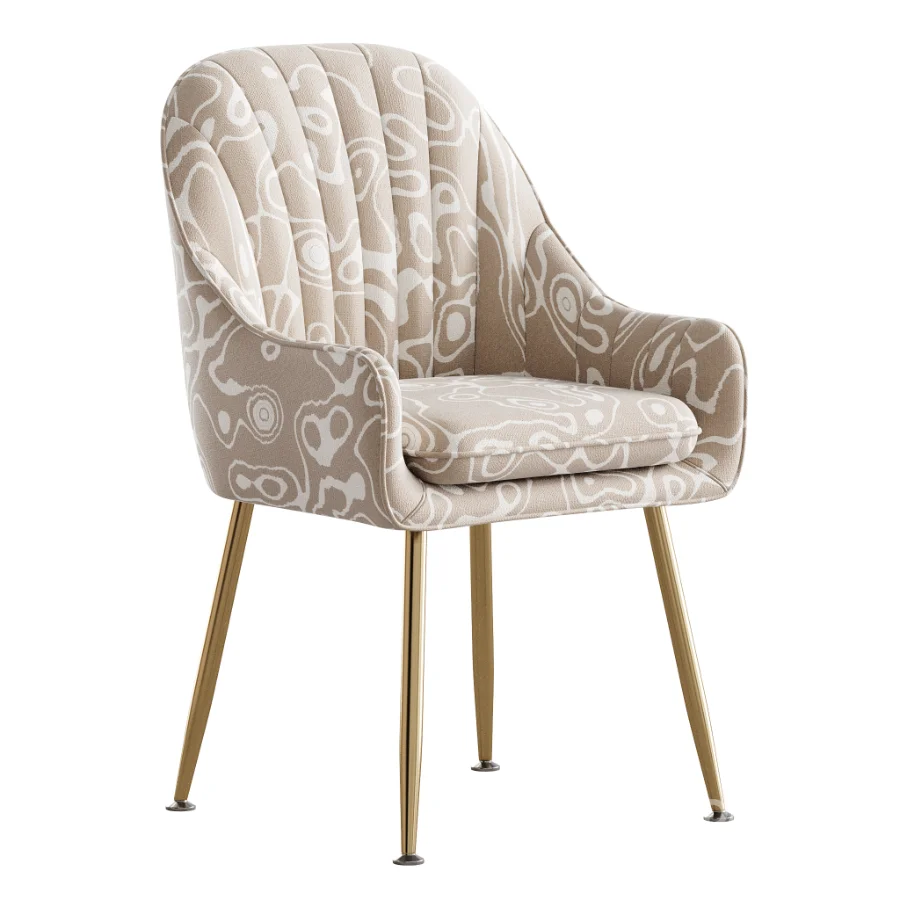 Scandinavian Style Metal Dining Chair Image 4