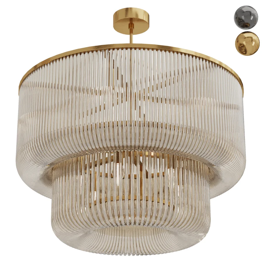 Bovola Glass Rod Chandelier Image 1