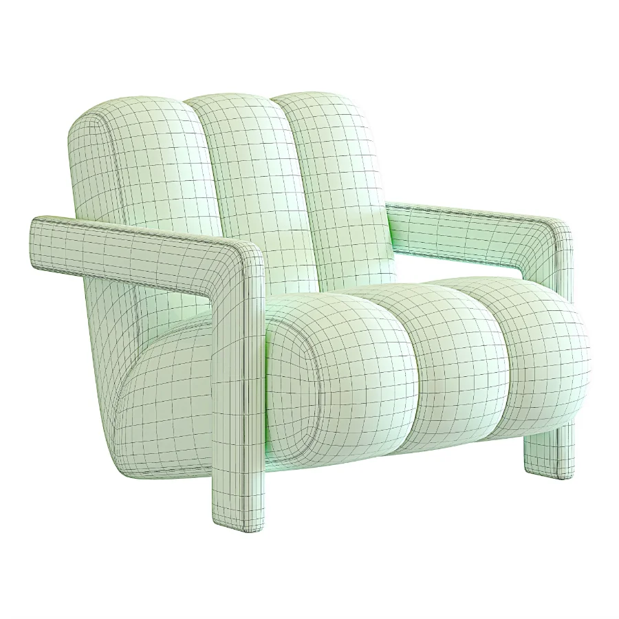 Modern Arm Chair with Square Arm Image 6