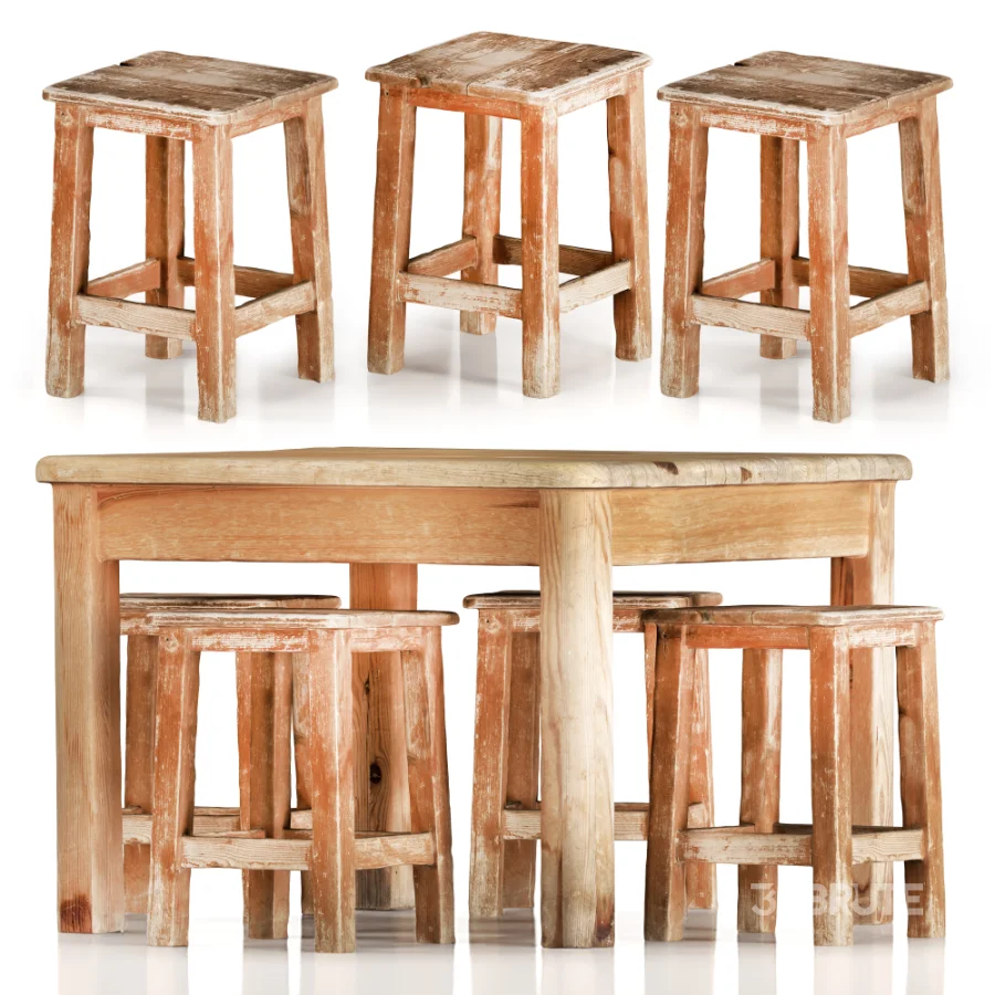 Worn Dining Table Image 5