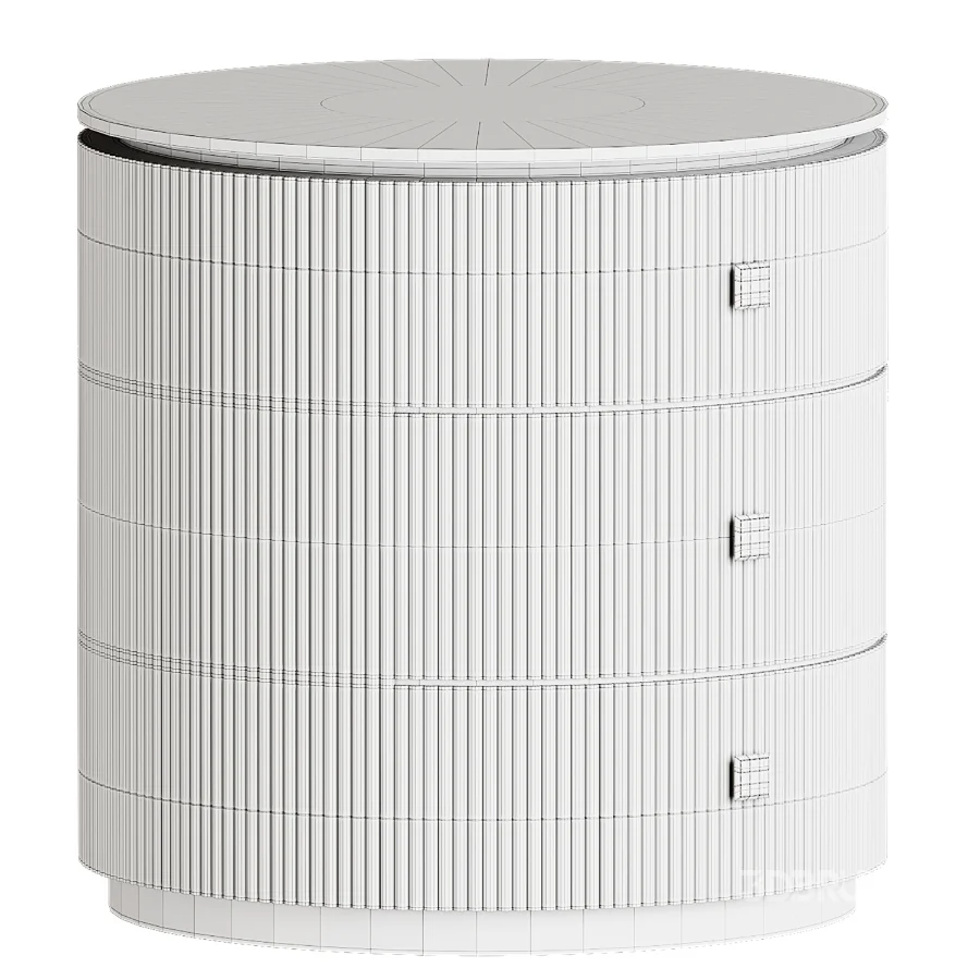 Bed Side Table Kennedy White Image 1