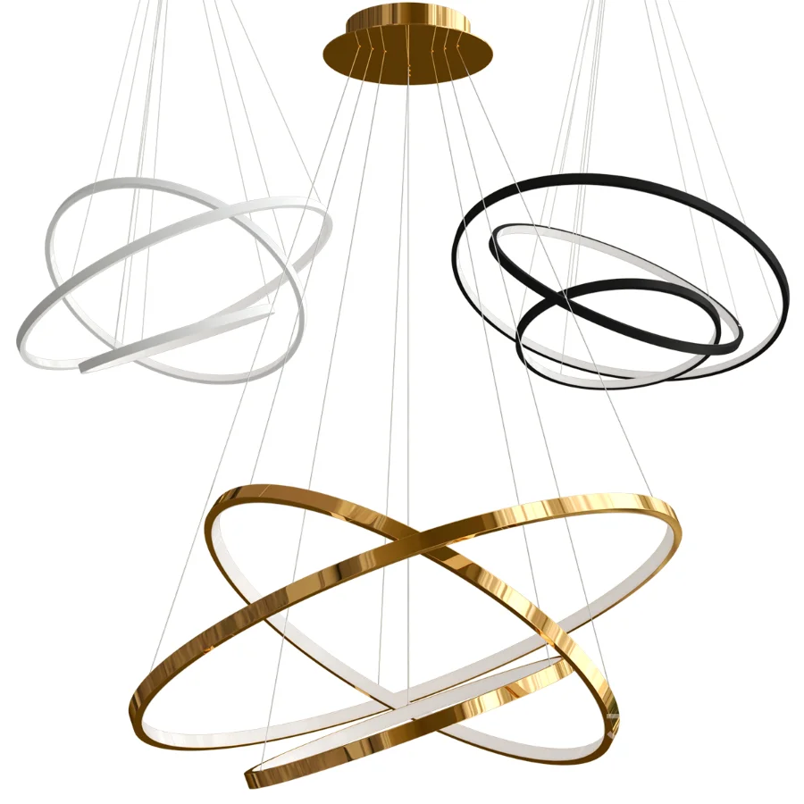 Indoor Modern Circular Ring CHandelier Image 3