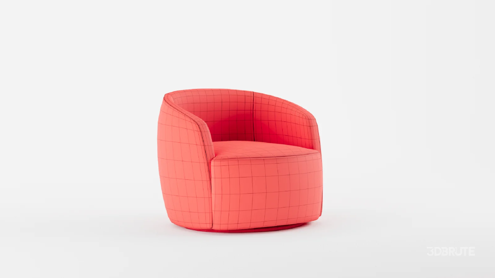 Tub Swivel Chair Sand Velvet Image 10