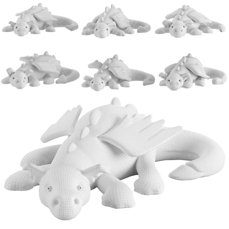 Plush Toys Set 27-Plush Dragon Image 9