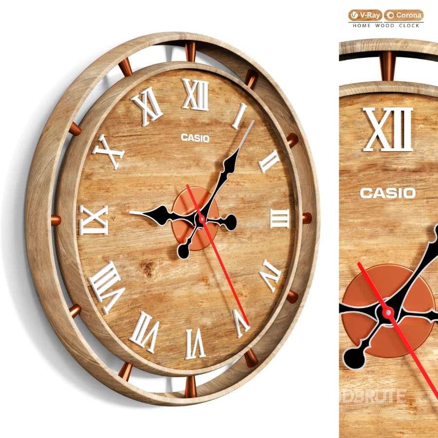 HOME WOOD CLOCK Image 1