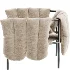 Puffy_lounge_chair_natural_black_grey_steel - Thumbnail 3