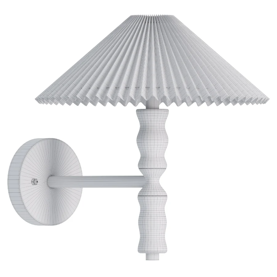 Pleated Walnut Wall Light Image 1