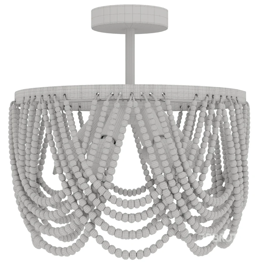 Pragati Boho Wood Beaded Light Image 3