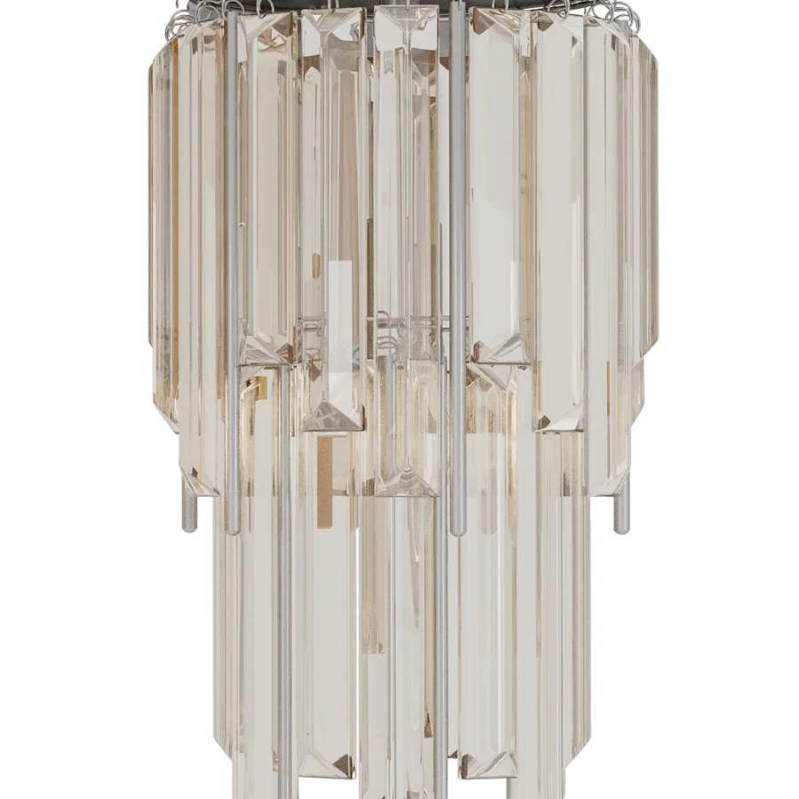 Athean Light Glam Brass Crystal Wall Sconce Image 4
