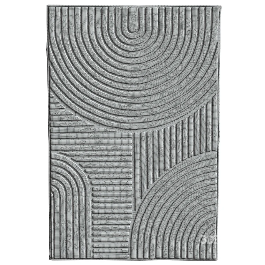 Embossed arches tufted rug Image 6