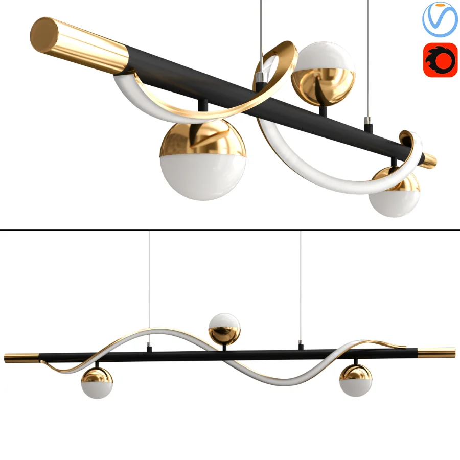 Modern Bubble Light Chandelier Image 1