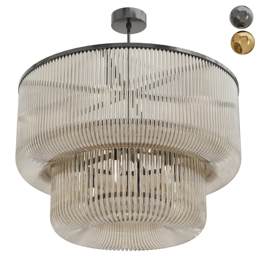 Bovola Glass Rod Chandelier Image 7