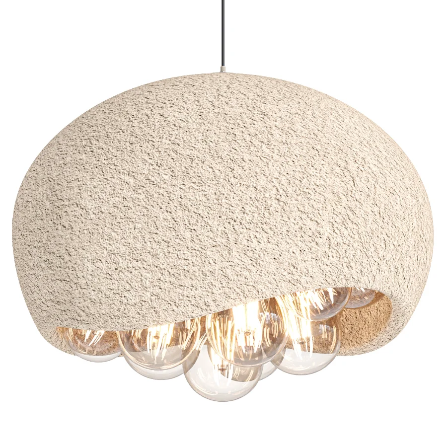 Micro-Cement Nordic Cream Style Pendant Light Image 3