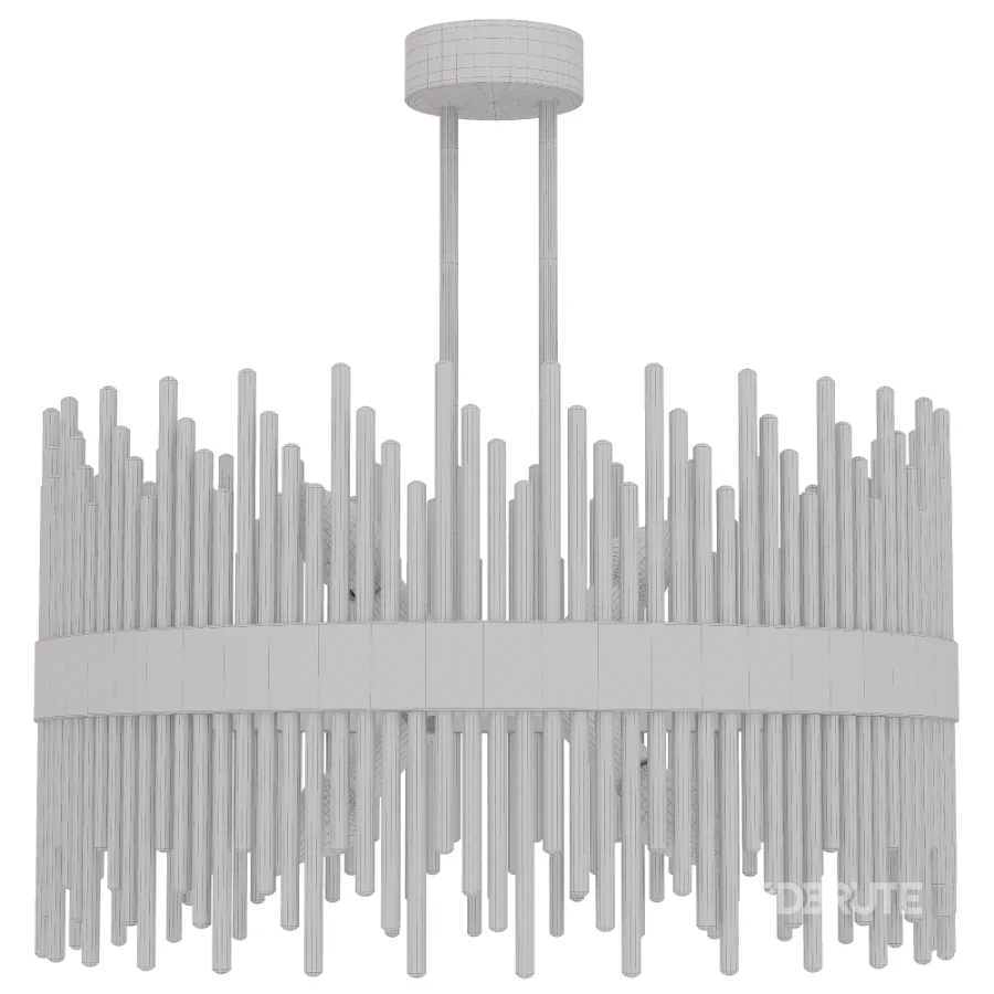 Sabina Satin Brass Round Chandelier Image 3