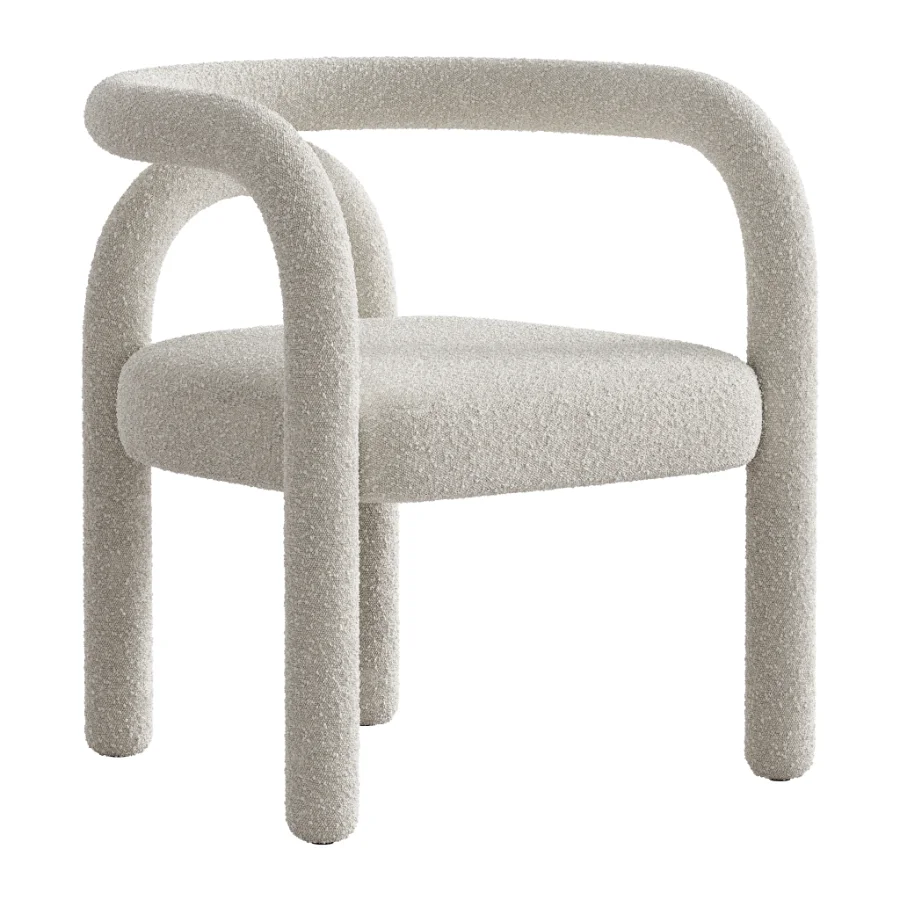 Modern Design Armless Open Back Chairs Fabric Dining Chairs Image 5