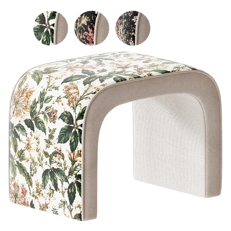 BREC pouf by BORDADO in three prints Image 5