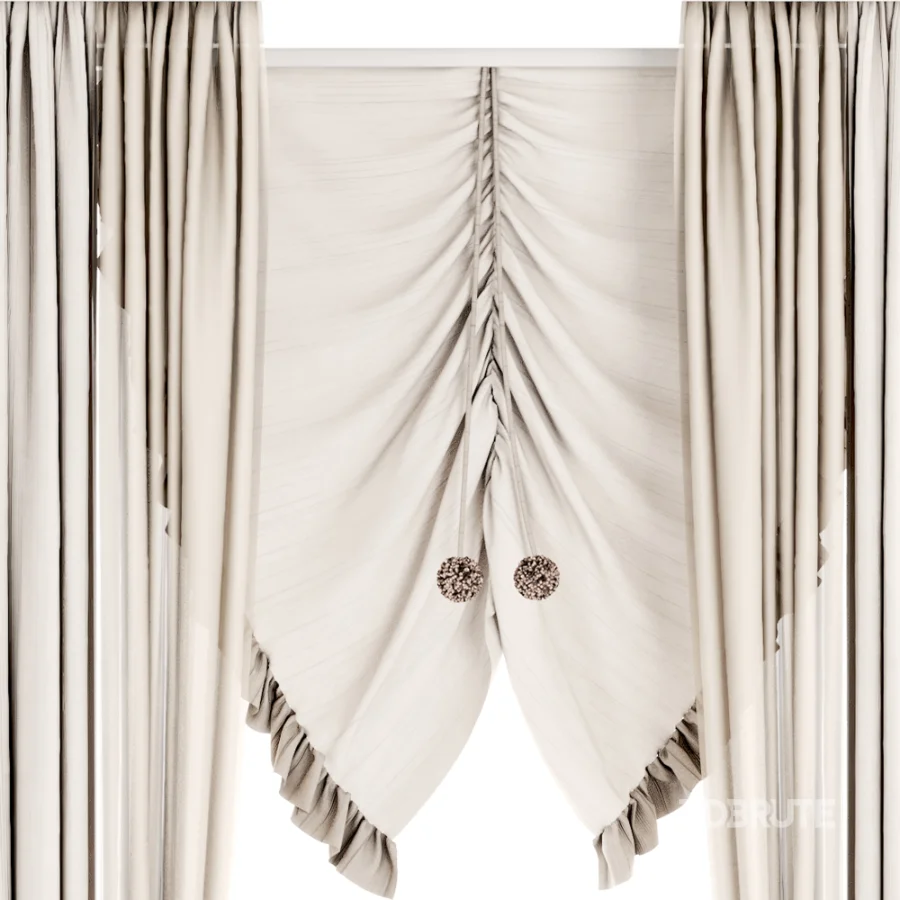 Silk and Cotton Curtain Set 121 Image 2