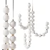 Womo Pearl Brass Globe Chandelier - Thumbnail 5
