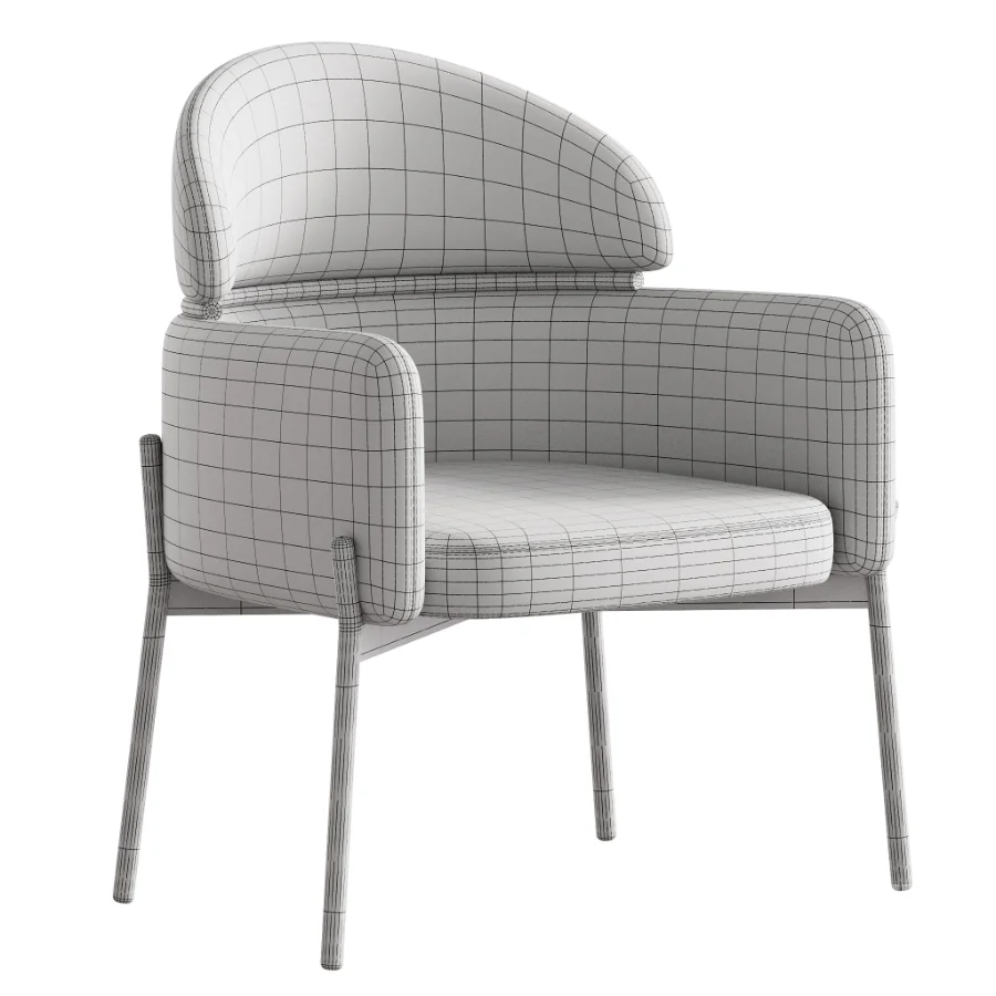 Simple Padded Arm Chair with Arms Image 7