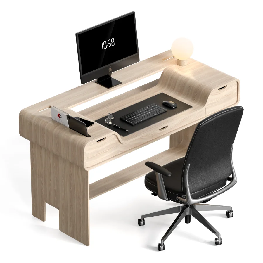 HOLLOW WOOD OFFICE DESK Image 3