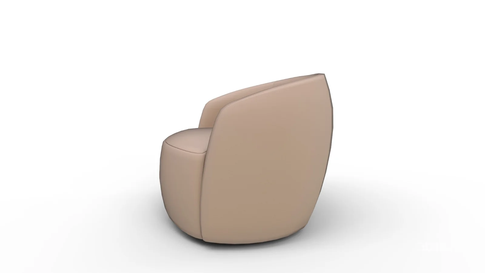 Tub Swivel Chair Sand Velvet Image 8