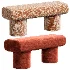Plum Boucle Green Bench - Thumbnail 4