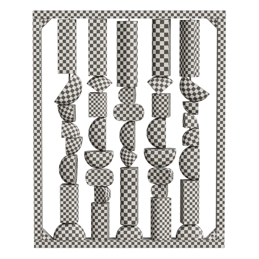Modern Geometric Sculpture Decor Set N11 Image 1