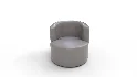 Tub Swivel Chair Talc Linen - Thumbnail 2