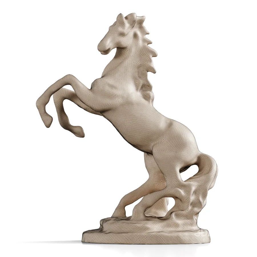 Wooden Horse Statue Image 4