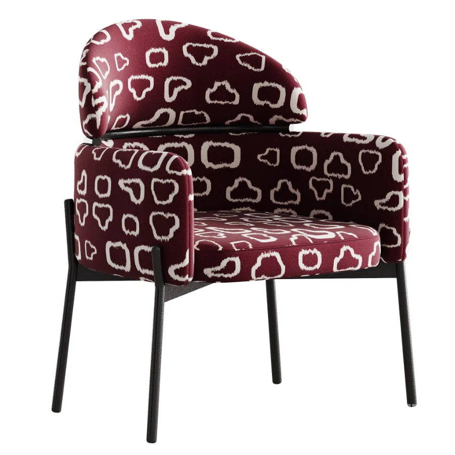 Simple Padded Arm Chair with Arms Image 1