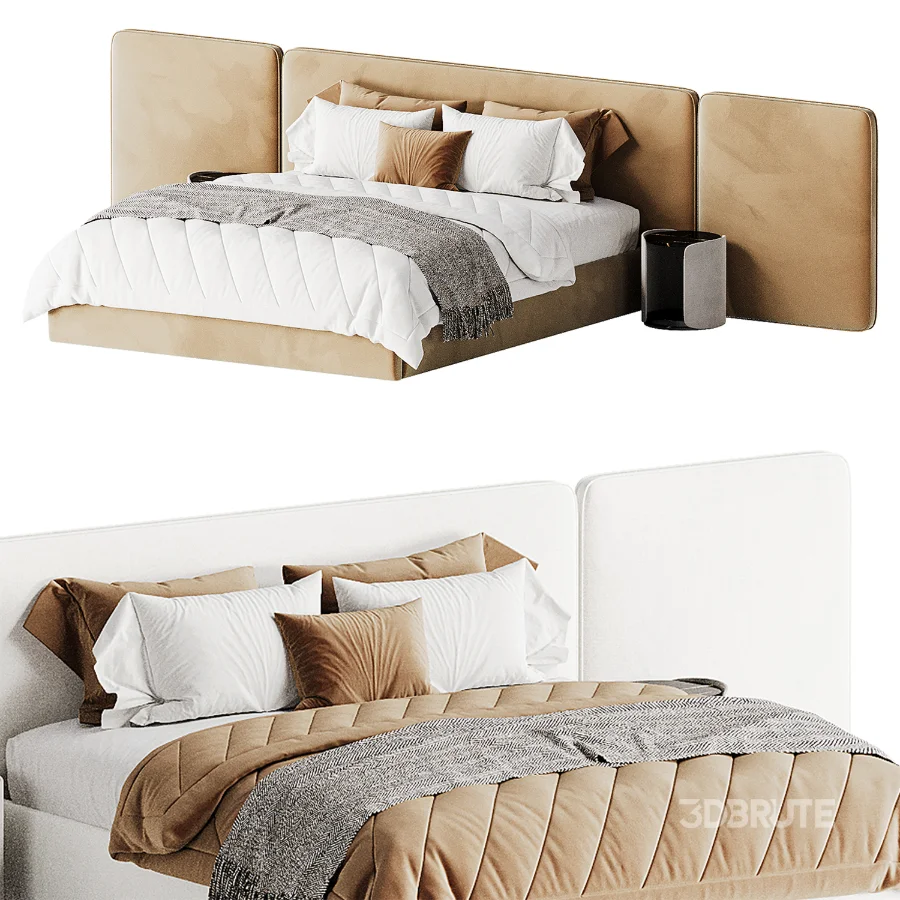 Japandi Modern Double Bed Image 5
