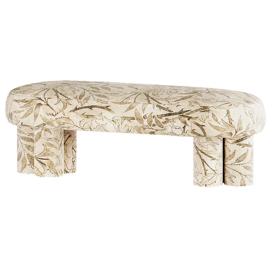 Estelle Stone Cream Ottoman Image 4