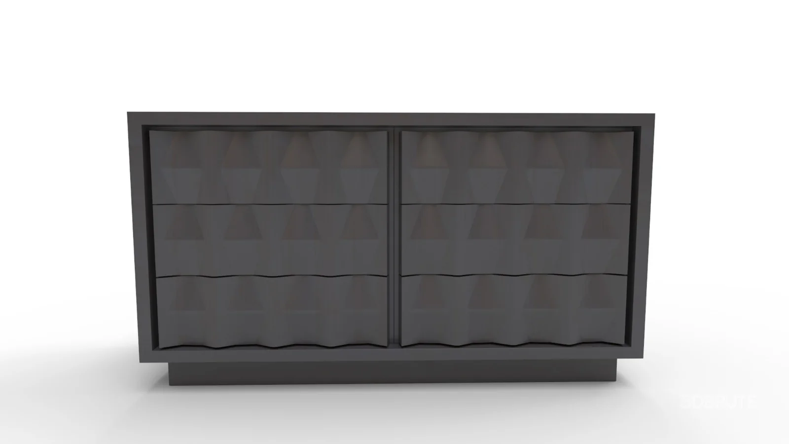 Carved Pattern Wide Dresser Image 9