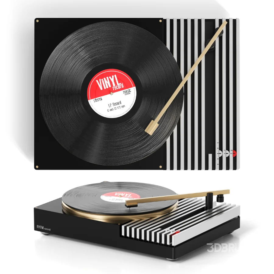 RYTM Modern Metalic Record Player Image 4