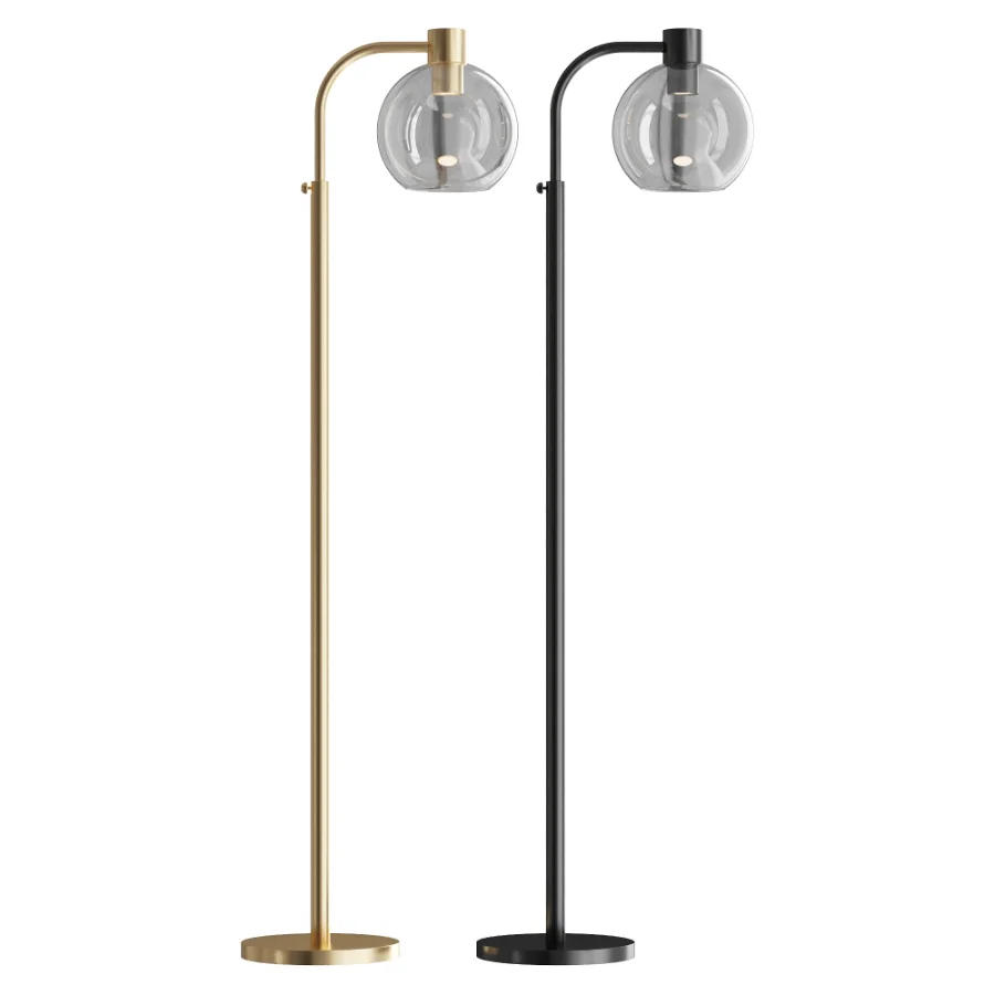 Adjustable Metal Pharmacy Floor Lamp Image 1