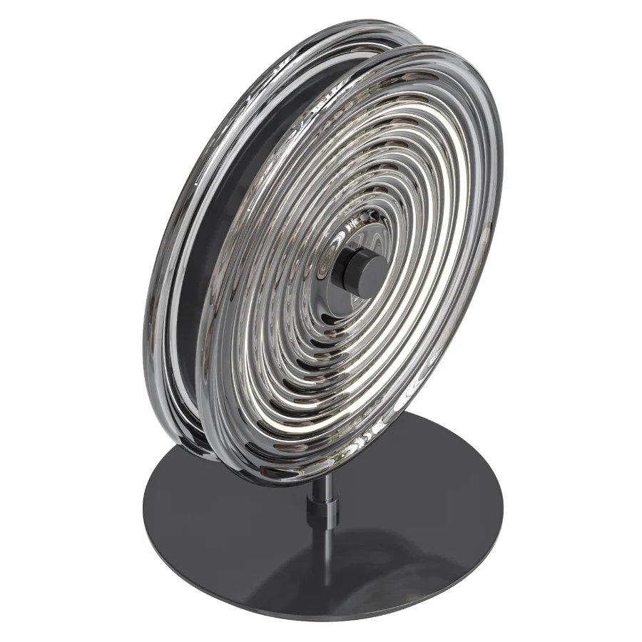 Table lamp made of metal and glass decorated Image 1