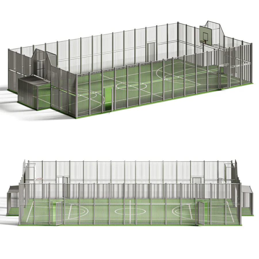 Fenced multi purpose sports court Image 1