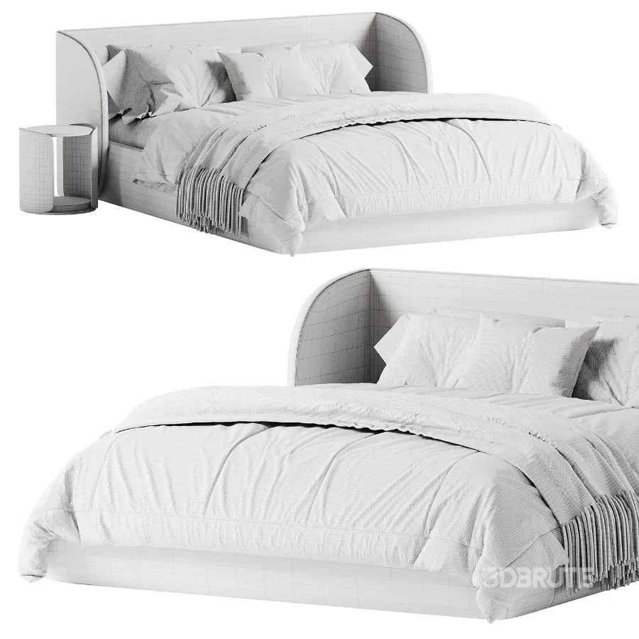 Yuna Boucle Bed by Divan Image 2