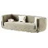 Clementine Dove Grey Woven 3 Seater Fabric Sofa - Thumbnail 4