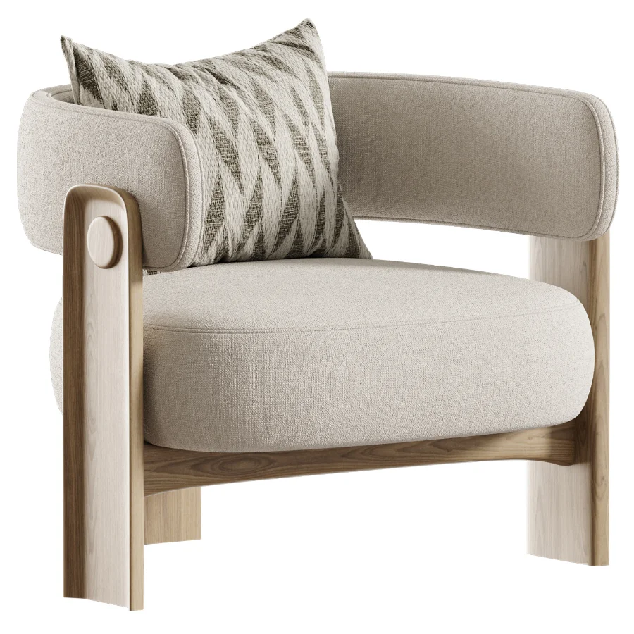 Japandi Armchair Image 4