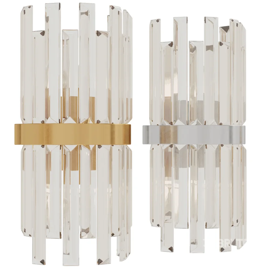 Gold Crystal Vanity Wall Light Image 1